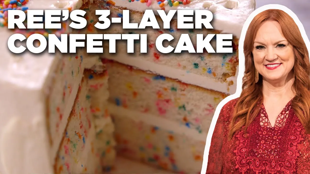 Ree Drummond's Triple Layered Confetti Cake | The Pioneer Woman | Food Network