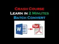 ----Python for Life Hacks Series - Ep1- Batch convert Word to PDF Crash course in 2 minutes