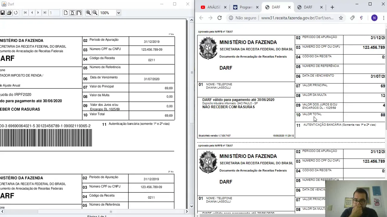 Como Pagar Imposto de Renda 2020 - Atrasado, como informar Juros e Multas para Gerar uma nova DARF. . 