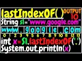 lastIndexOf method in string java ICSE X class 10 Semester 2 computer applications