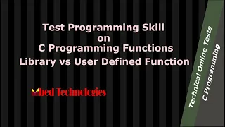 A C Programming question on the difference between library and user defined function