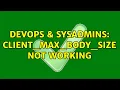 DevOps SysAdmins client - max