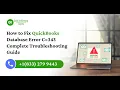 How to Fix QuickBooks Database Error C 343 Complete Troubleshooting Guide