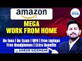Amazon Mega Work From Home Job 2026 No Fees Free Laptop Headphones