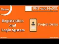 Registration and Login System using PHP and MySQL Project Demo