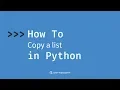 How to copy a list in Python