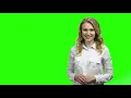 Woman presenting product - green screen - Chroma Key - No Copyright
