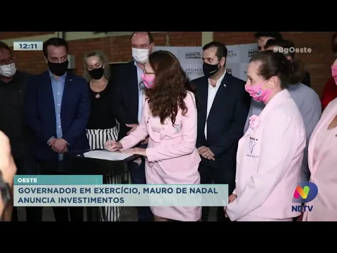 Governador de SC em exercício Mauro de Nadal anuncia investimentos no Oeste