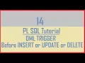 Tutorial 14 DML TRIGGER BEFORE INSERT BEFORE UPDATE BEFORE DELETE