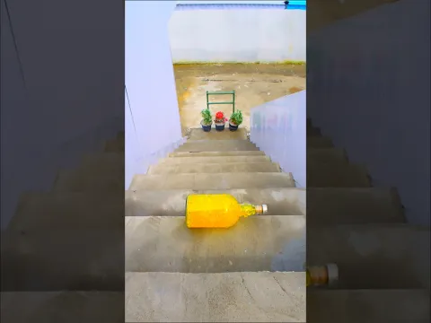 This YELLOW Bottle Survived... The Blue One Didn't 😭 #shorts