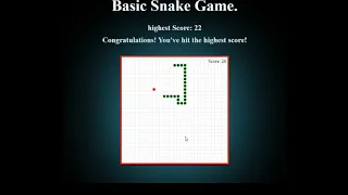 A Basic Snake Game Built Using HTML CSS and JavaScript