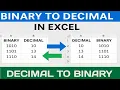 How to Convert Binary to Decimal Decimal to Binary in Excel Binary Decimal Conversion in Excel