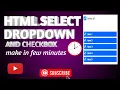 How to create select dropdown menu in html Part 4 Multiple select dropdown in html