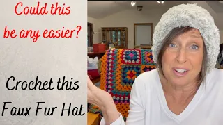 Could this be any easier Part 1 - How to Crochet this Quick Easy Fur Hat using Go for Faux yarn