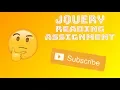 jQuery - Reading Assignment
