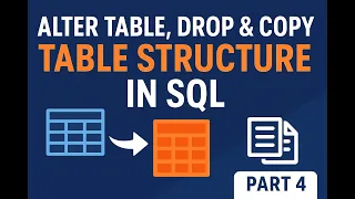 ALTER TABLE DROP Copy Table Structure in SQL MySQL Tutorial Part 4