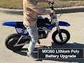 100 Razor MX350 Dirt Bike Battery Upgrade Lithium LiFePO4 Upgrade