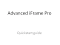 Advanced iframe quickstart guide