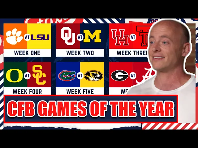 Video: CFB Schedule Draft...Biggest Game Each Week In 2026 - Josh Pate's College Football Show