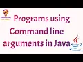 Command line arguments programs in Java