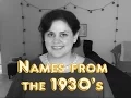Names from the 1930 s - The Turbulent Thirties