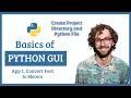 3 Create Project Directory And Python File Convert Feet to Meters Python GUI Programming