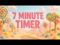 7 Minute Candy Land Timer Cute Pastel Countdown for Classroom Focus Study Time