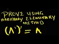Proving A A by the Arbitrary Elementary Method