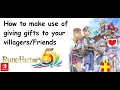 How to exploit the gift use of gifting villagers and friends or lovers rune factory 5