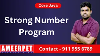 Strong Number Program using While Loop By Srinivas Ameerpet Technologies