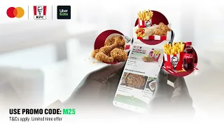 Unlock 25 Off KFC with Mastercard on Uber Eats