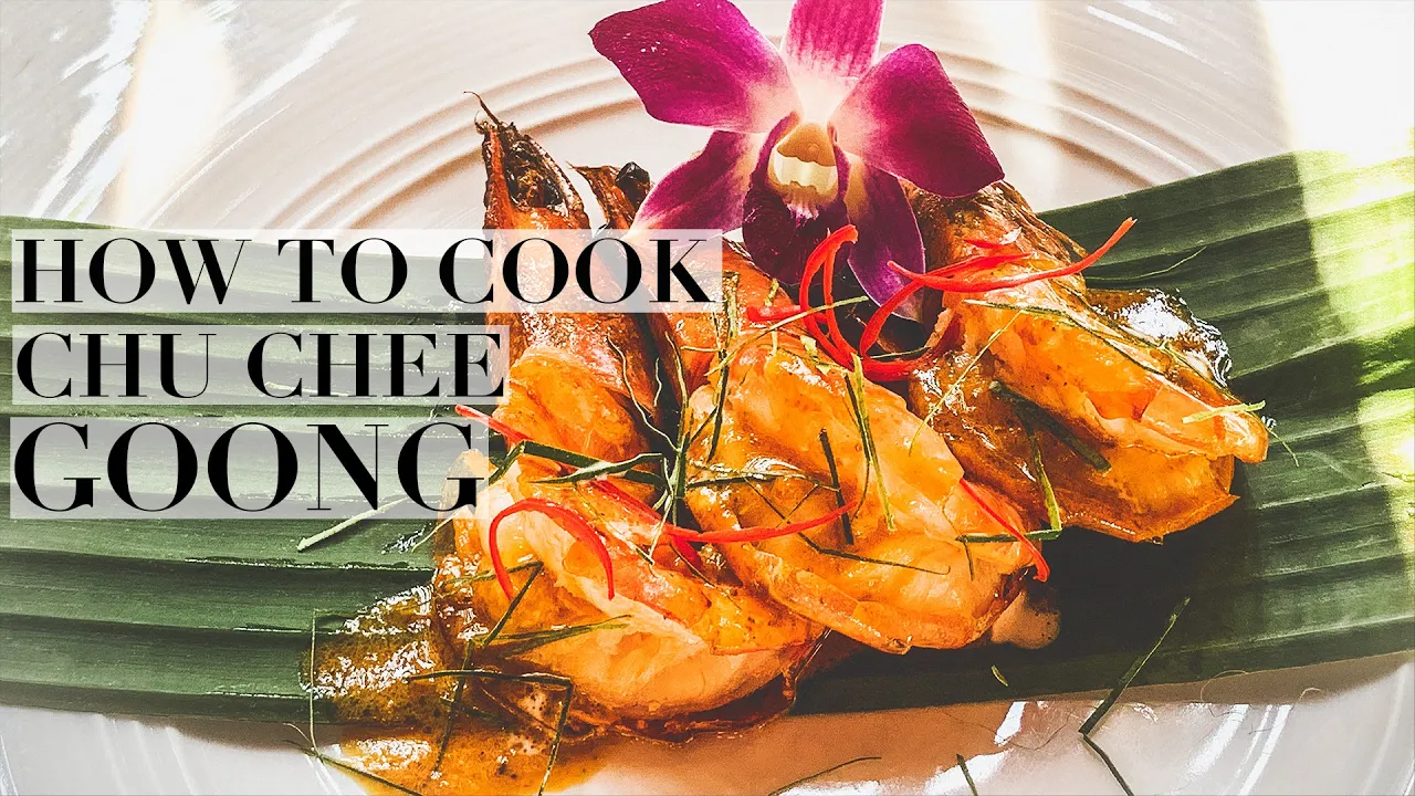 How To Cook Thai Tiger Prawns in Red Curry Coconut Sauce      Authentic Thai Recipe #40