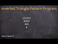 Inverted Triangle pattern program using java language Star pattern program inverted triangle