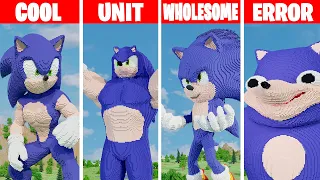 I Built 4 DIFFERENT Sonics in Minecraft