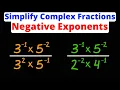 Simplify Complex Fractions with Negative Exponents Eat Pi