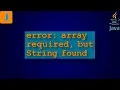 error array required but String found