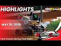 Williams Grove Speedway York County Racing Club Night May 15 2026 HIGHLIGHTS
