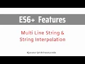 String Interpolation JavaScript ES6 Features JavaScript Tutorial In Hindi