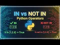 Python in not in Operators Tutorial 20