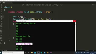 Java program to print mirror matrix Learn Coding