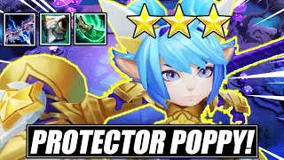 ⭐⭐⭐ POPPY PROTECTOR SHIELD SPAM! - TFT Teamfight Tactics RANKED 10.16 Guide Galaxies COMP Strategy