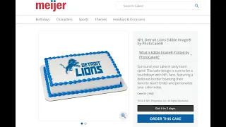 Get an NFL customized cake from Meijer for your next tailgate party