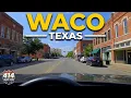 Driving in Waco Texas 4K Downtown Brazos River Scenic Drive