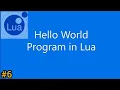 Hello World lua language