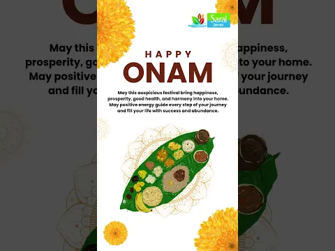 Happy Onam from Saral Jeevan ! 🌾✨ | Saral Jeevan