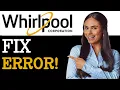 How To Fix Whirlpool Washer F8E1 Error Code 2025