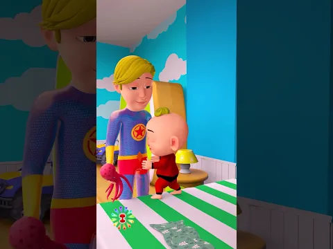 Daddy Is Super Papa Song | Best Funny Nursery Rhymes For Kids  #Shorts