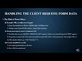 Handling the client request form data