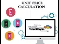 Visual Basic Programming Tutorial with code - Unit Price calculation