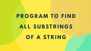 Java program to find all substrings hindi